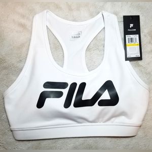 Women's FILA Promise Sports Bra, Size M, White